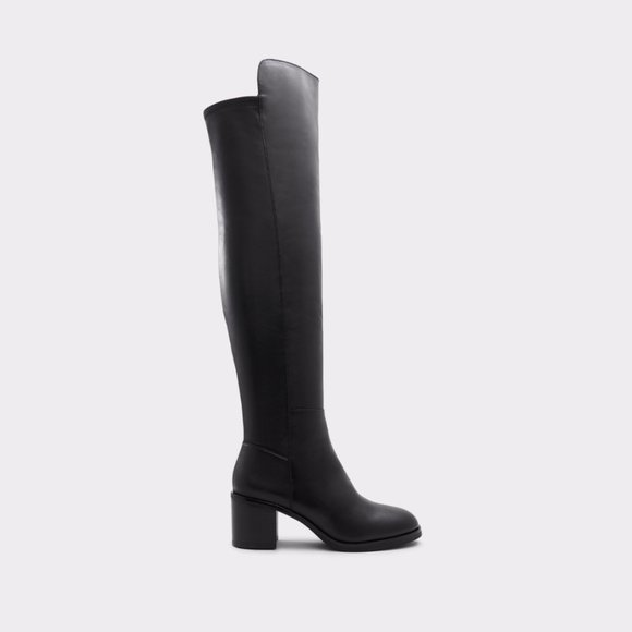 Aldo Black Heeled Boots - Picture 1 of 14